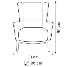 Imagem de Kit 02 Poltronas Decorativas Para Sala de Estar Milena D02 Base de Madeira Corano Escuro C -19
