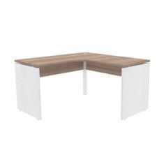 Imagem de Mesa em L p/ escritório 125X125 pandin P25 - naturalle/branco
