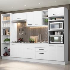 Imagem de Armário de Cozinha Completa 330cm Branco Agata Madesa 02