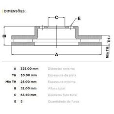 Imagem de Disco Dianteiro Ventilado Fremax Volvo XC60 2009-2017 (UN)