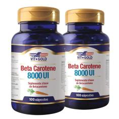 Imagem de Vitamina A Beta Caroteno 8000 Ui Vitgold Kit 2X 100 Capsulas