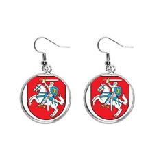 Imagem de Brinco de prata com emblema nacional da Lituânia Europa, joia feminina