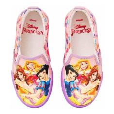 Imagem de Tênis Infantil Feminino Princesas Iate Disney Nº31 Cor Rosa - Sugar Shoes