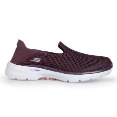Imagem de Tênis Feminino Skechers Go Walk 6 Bordô - 1245-Feminino