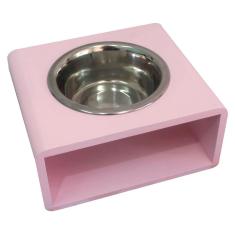 Imagem de Comedouro Individual Modern Rosa Para Cães E Gatos - Tam. M