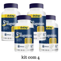 Imagem de Kit C4 Suplemento Alimentar Magnésio 5 tipos C 60Caps – Duom
