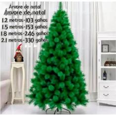 Imagem de Árvore de Natal Pinheiro Verde Vivo Luxo 1.20m/1.50m/1.80m/2.10m - bij