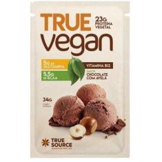 Imagem de Kit 3X: Proteína True Vegan Chocolate com Avelã Sachê True Source 34g