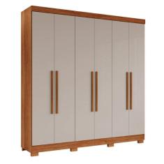 Imagem de Guarda Roupa Casal 6 Portas Recife C-pés Salleto Cinamomo Off White