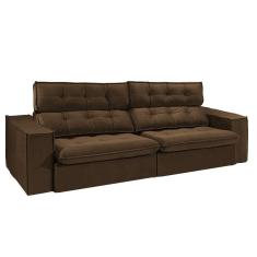 Imagem de Sofá 4 Lugares Retrátil e Reclinável Safira Veludo 276cm Redenobre