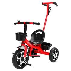 Imagem de Triciclo Mini Bicicleta Com 2 Cestas Empurrador E Pedal Veículo De Pas
