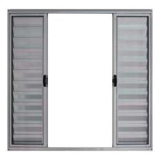 Imagem de Janela De Alumínio Brilhante Veneziana De Correr 6 Folhas Sem Grade Ha