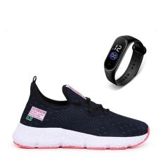 Imagem de Tenis Feminino Para Caminhada Ultra Ortopedico + Relógio Digital-Feminino