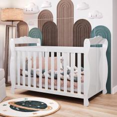 Imagem de Berço Mini Cama 3 em 1 Americano 100% MDF Cocada Branco