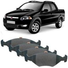 Imagem de Kit Pastilha Freio Fiat Strada 2009 a 2017 Dianteira Teves Lonaflex