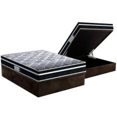 Imagem de Cama Box Baú Casal: Colchão Espuma Probel D33/Ep Prodormir Tech1500 Plus + Base Brown(138X188)