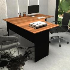 Imagem de Mesa Escrivaninha em L 160cm x 60cm Pés Painel F5 Office - F5 Office G