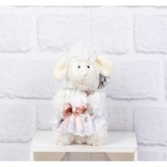 Imagem de Pelucia ovelha mini 10 cm vestido floral com lese  - CKD CONFECÇÕES, F