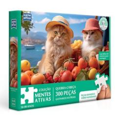 Imagem de Quebra-Cabeça 300 pç-Gatinhos na Praia-Coleção Mentes Ativas - Toyster