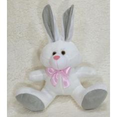 Imagem de Coelho Pelúcia com Laço Colorido  Brinquedo Decoração Nichos - XÚ BABY