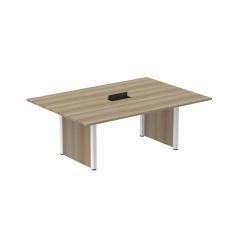 Imagem de Mesa de Reunião 2000x1200 Mrcpb2012pp Noce Naturalle/Branco