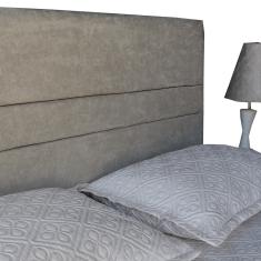 Imagem de Cabeceira Cama Box Siena Sued Amassado Bege Casal 140x60 Rbl