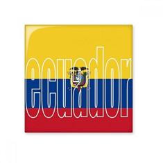 Imagem de Decalque brilhante de ejo de cerâmica com nome da bandeira do Equador