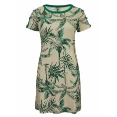 Imagem de Vestido Pau A Pique Estampado Manga Curta Verde Verde - M