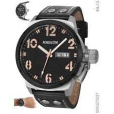 Relógio Magnum Masculino Sports MA33406P Pulseira de Couro