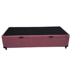 Imagem de Cama Box Baú Solteiro Suede Rosé Com 78cm De Largura - Imperium Do Son