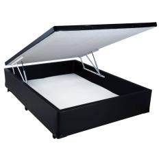 Imagem de Cama Box Baú  Casal Mega Corino Black - 138x188