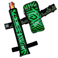 Imagem de Bolsa de telefone VERS MURSE Coldre, pochete para ventilador, faixa de braço/perna, zíperes com fivela e bolso com zíper oculto para corvos/festas de circuito (Green Vers Murse + coldre verde + cinto
