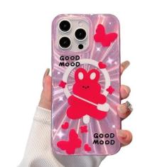 Imagem de Pretaco Capa magnética para iPhone 13 Pro Max, coelhos e borboletas brilhantes [compatível com Magsafe] [tecnologia FIM resistente a arranhões] [proteção de nível militar] Luxo para mulheres e