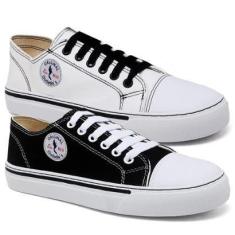 Imagem de Kit 2 Pares Tênis Casual Feminino Liso Sola Reta Conforto-Feminino