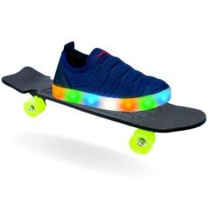 Imagem de Tênis Led Infantil Masculino Casual Sapato Tenis De Menino E Skate - C