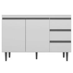 Imagem de Balcão Gabinete De Pia Sem Tampo 120cm 2 Portas 3 Gavetas Andréia - Aj