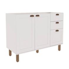 Imagem de Balcão de Cozinha Iluminata 2 PT 3 GV Branco 120 cm