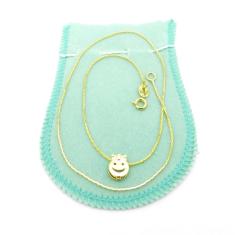 Imagem de Corrente Feminina 40Cm 2 Menina 2 Menino Folheada Ouro Cr532