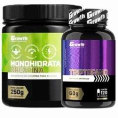 Imagem de Creatina Monohidratada 250g + Triptofano 120 Caps Growth