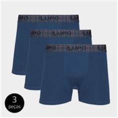 Imagem de Kit 3 Cuecas Boxer Algodão com Elastano Lupo