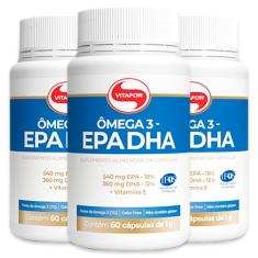 Imagem de Kit 3 Ômega 3 Epa Dha 1000Mg Vitafor 60 Cápsulas