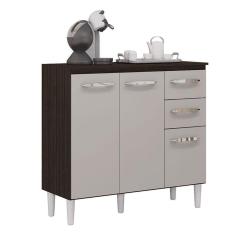 Imagem de Balcão de Cozinha Isadora Chocolate Off White - Poquema