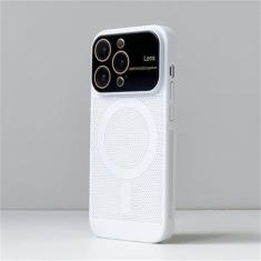 Imagem de Capa respirável de dissipação de calor para iPhone 15 Pro Max 14 13 12 Pro Max Proteção de lente grande capa dura ultrafina, T7, para iPhone 12Pro