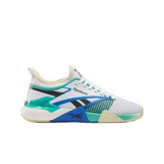 Imagem de Reebok Tênis feminino Nano Court, Calçado branco/branco envelhecido/verde desencadeado, 36