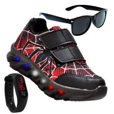 Imagem de Infantil - Tenis Masculino de Led Aranha Calce Facil Original + Brindes  menino