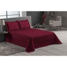 Imagem de Kit Jogo De Cama Vinho Casal Queen 3 Peças Luxo Veneza
