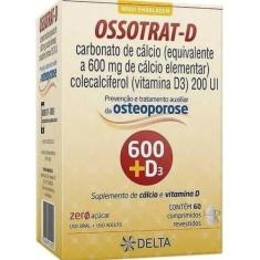 Imagem de Ossotrat D 60 Comprimidos Cálcio + Vitamina D - Zero Açucar - Delta