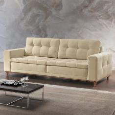 Imagem de Sofá 3 Lugares 210cm Molas Ensacadas Living Braúna Paropas By Ecosono