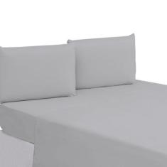 Imagem de Lençol Casal Padrão Sem Elástico Percal 200 Fios 100% Algodão Cama Box