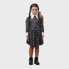 Imagem de Fantasia Halloween Infantil Feminina Wanda Estampada